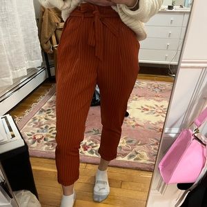 Red/burnt orange tapered pants XS